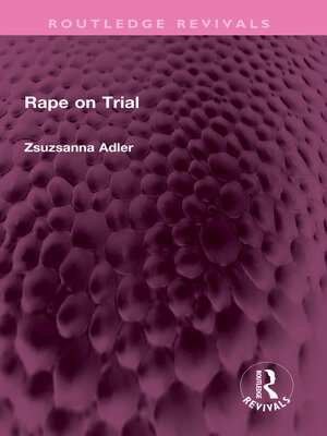 cover image of Rape on Trial